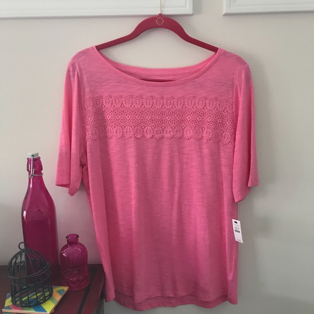 Talbots NWT tee shirt - pink, size L